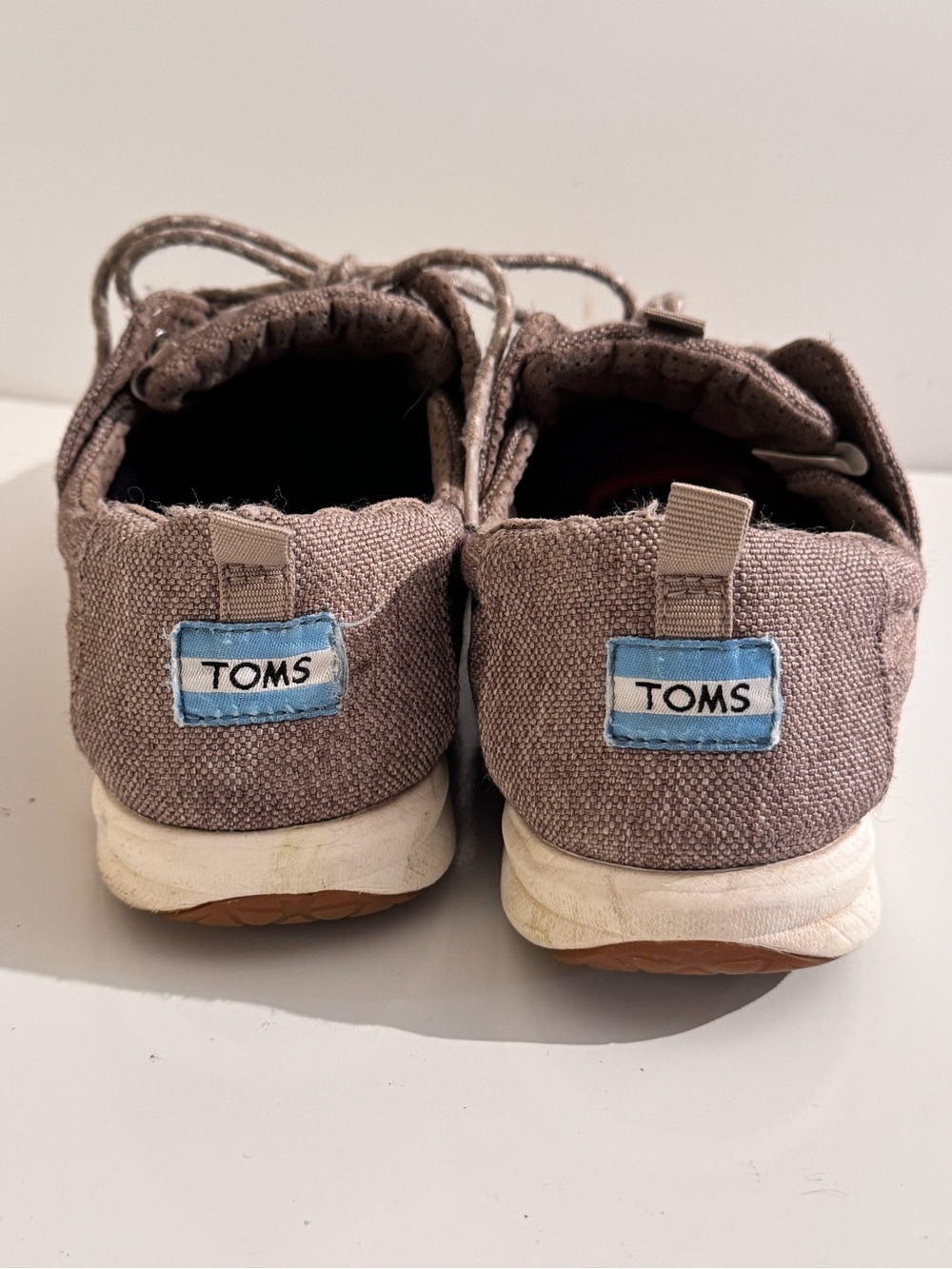 Toms Women's Canvas Lace-Up Sneakers in Taupe Brown - Picture 3 of 6